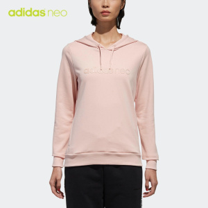 阿迪达斯Neo女装 新款运动服跑步训练健身潮流时尚舒适休闲连帽卫衣套头衫EI4665 D