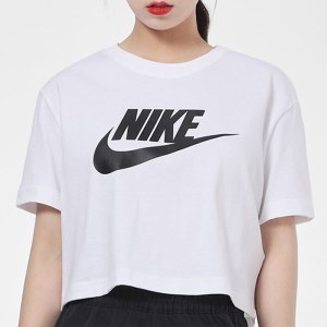 Nike耐克时尚潮流短款女子圆领短袖休闲运动T恤BV6176-100 C