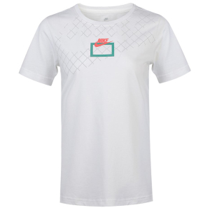 Nike/耐克短袖T恤运动休闲舒适透气针织圆领女装CK1187-100 Z