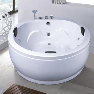 厂家批亚克力按摩浴缸圆形单双人简约型浴缸家庭SPA浴缸波迷娜BOMINA