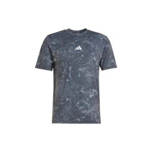 Adidas阿迪达斯 Power Workout Tee Logo印花扎染圆领套头短袖T恤 男款 黑色 IK9685