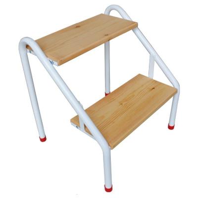 实木梯凳家用 阶梯凳多功能梯凳实木高凳子家用梯子 两步凳钢木