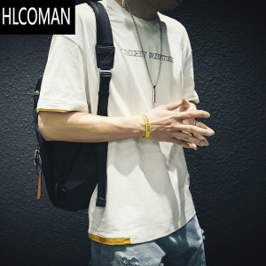 HLCOMAN短袖t恤男士夏季半袖体恤上衣服打底衫男装