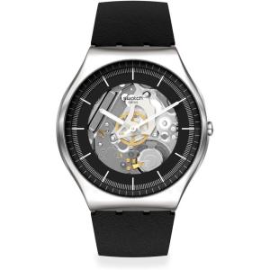 斯沃琪 Swatch Black Skeleton 时尚百搭个性经典镂空表盘休闲舒适男款手表 B09F7295K8