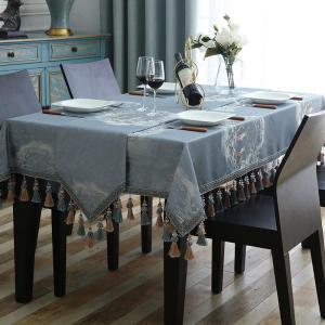 家柏饰(CORATED)欧式桌布家用茶几餐桌布餐厅客厅台布桌旗带流苏长方形茶桌桌垫