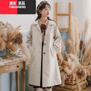 YIBUSHENG春秋风衣大衣女季2023年新款高级感今年流行外套中长款小个子