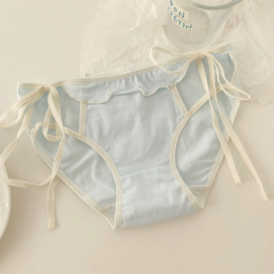 SHANCHAO5件88折 棉质甜美小性感可拆卸系带内裤少女纯欲风三角裤