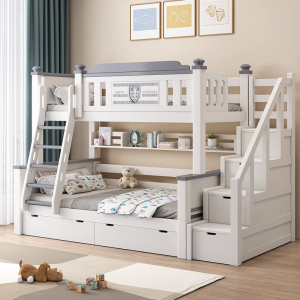 上下铺双人床实木经济型子母床小户型可拆卸儿童高低床樱桃木两层上下床