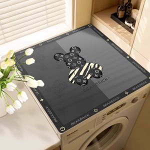 米魁滚筒式洗衣机尘罩盖垫家用冰箱盖布盖巾硅藻泥晒垫子床头柜