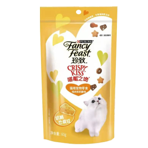 珍致成猫幼猫猫咪零食磨牙洁齿高蛋白营养猫薄荷饼干喵脆之吻猫零食小鱼饼干3包