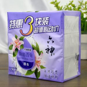 六神香皂绿茶清凉芦荟百合金盏菊洗手洗澡沐浴清洁125g/块