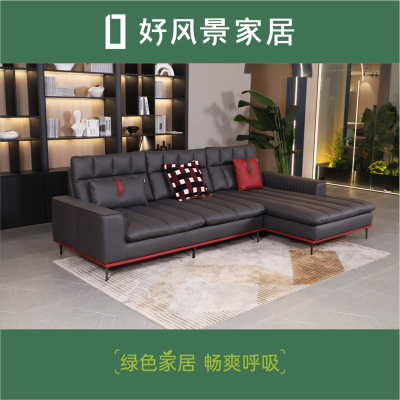 好风景家居18N1323布艺沙发 科技布面料 现代简约客厅L型沙发 高密度回弹海绵 环保材质