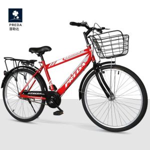 实心胎自行车26寸男女士轻便代步通勤城市变速碟刹减震单车