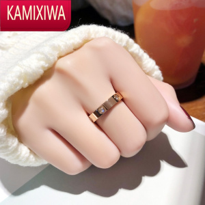 KAMIXIWA钛钢戒指女时尚个性韩版ins潮小众设计轻奢小众精致装饰食指指环