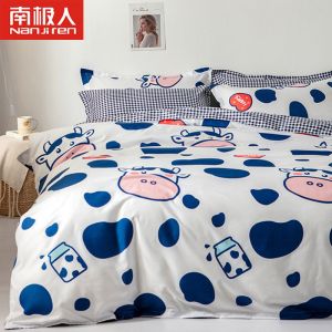 []四件套被套被单床上用品学生宿舍床被罩磨毛三件套床单