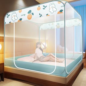 蚊帐2023新款家用免安装防摔儿童蒙古包2022折叠宝宝防蚊罩宿舍