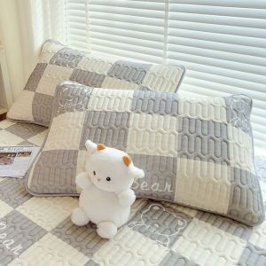 夹乳胶枕套一对装枕巾单人枕头套保护枕芯套装48*74cm