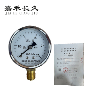 嘉禾长久 压力表(带辽宁省级检定证书) Y60 块