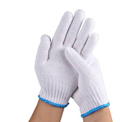 劳保白棉线手套防滑耐磨加密工地手套干活劳保线手套