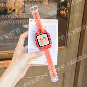 双层适用于小天才电话手表表带Z11/Z1/Z9液态硅胶z8a/z7s/z6pro/d3儿童保护套腕带配件秋冬款3139a