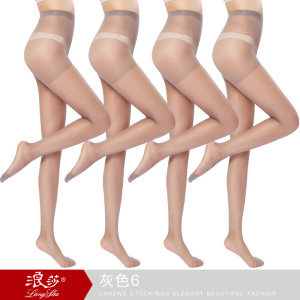 浪莎丝袜女薄款防勾丝春秋夏季性感黑丝超肉色连裤袜裸感光腿神器