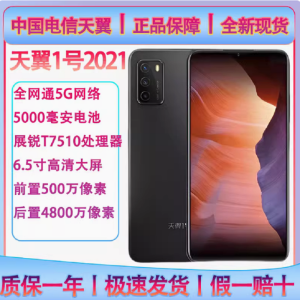 中国电信 CHINA TELECOM 5 G 天翼一号2021云手机 全新国行 5G超长待机全面屏双卡5000毫安 月壤灰 全网通5G 6+128G 6.53英寸