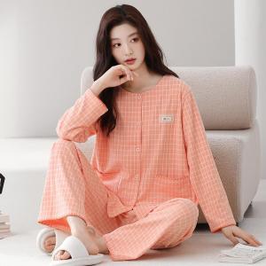 啄木鸟秋冬季睡衣女德绒羊毛蚕丝棕色春秋季加厚保暖家居服套装
