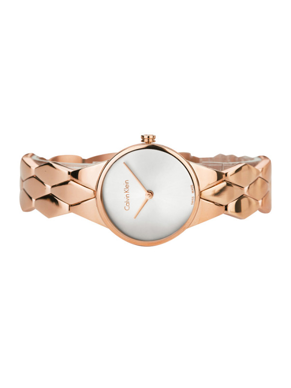 卡文克莱ck手表 snake蜿蜒系列石英女表 k6e23646 金色