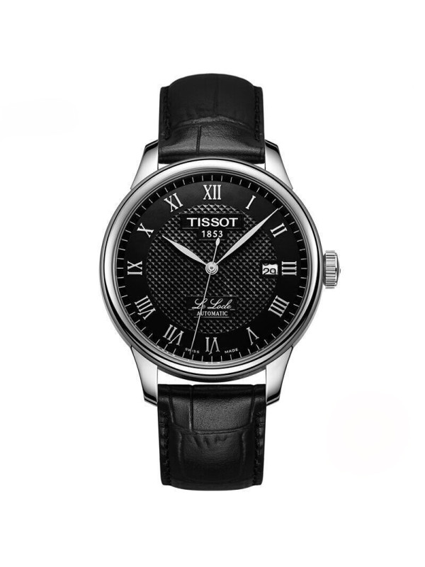 天梭tissot手表力洛克系列机械情男表t41142353黑色