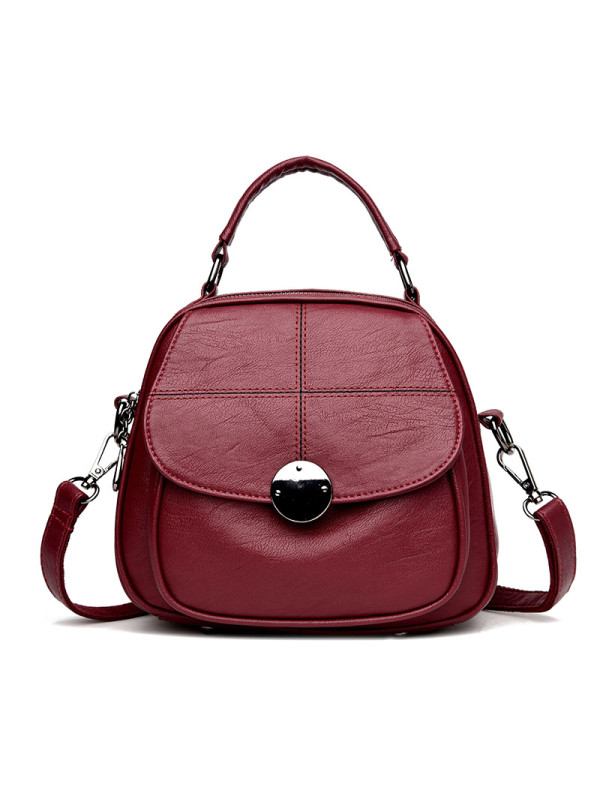 贝卡思米(beikasimi)双肩包女新款潮软皮背包多功能女包斜挎包学生