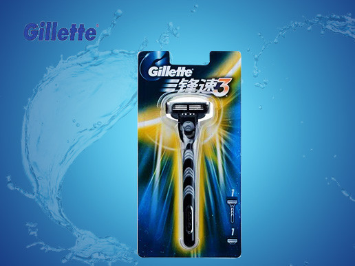 吉列锋速3剃须刀刀架 (1刀头)