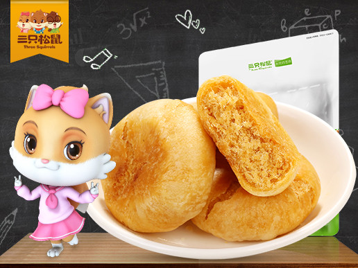 三只松鼠_黄金肉松饼456gx1袋
