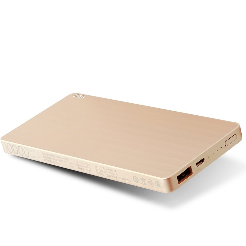 zmi 10000mah移动电源/充电宝pb810 金色